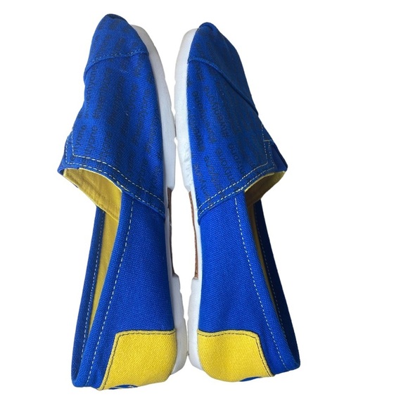 SoGiv Canvas Espadrilles Down Syndrome Slip On Shoes‎ Size 8.5 Blue/ Yellow - Picture 5 of 8